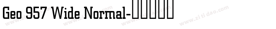 Geo 957 Wide Normal字体转换